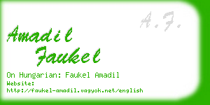 amadil faukel business card